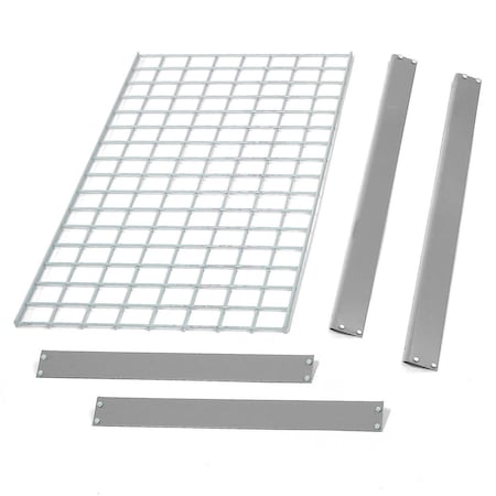 Global Industrial Additional Shelf, Double Rivet, Wire Deck, 72inW x 24inD, Gray B2297731